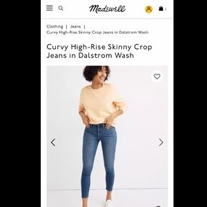 Curvy High-Rise Skinny Crop Jeans in Dalstrom Wash